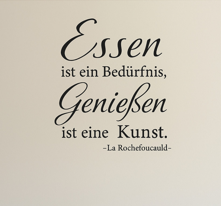 Wandtattoo Chefkoch genießen ist kunst - TenStickers