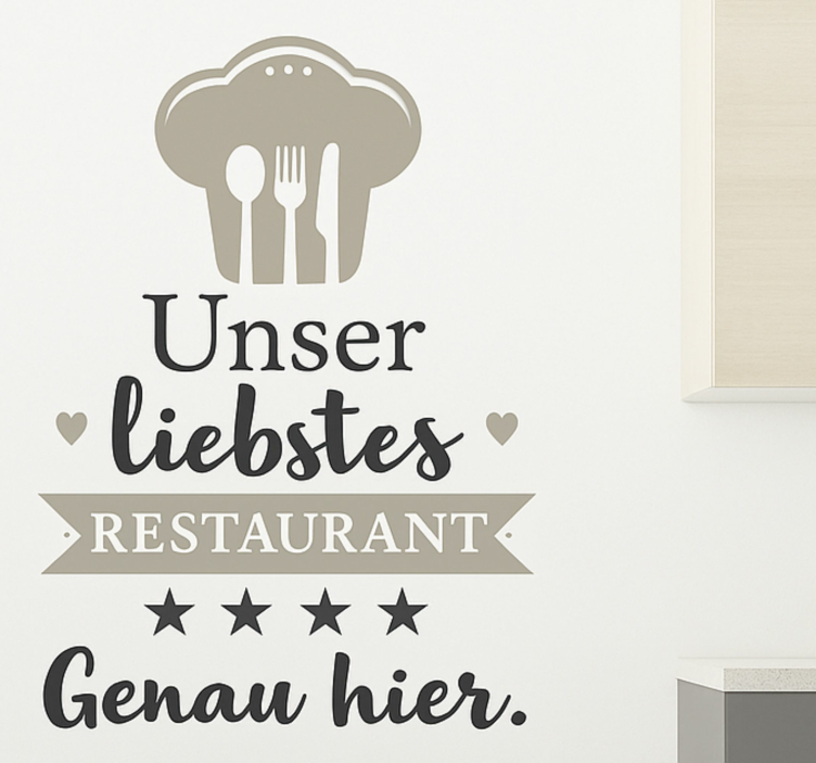 Wandtattoo Chefkoch unser lieblingsrestaurant - TenStickers