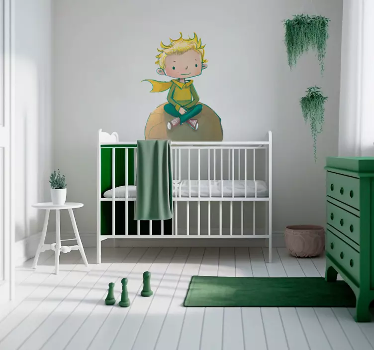 Comic Sticker kind in einer Welt - TenStickers