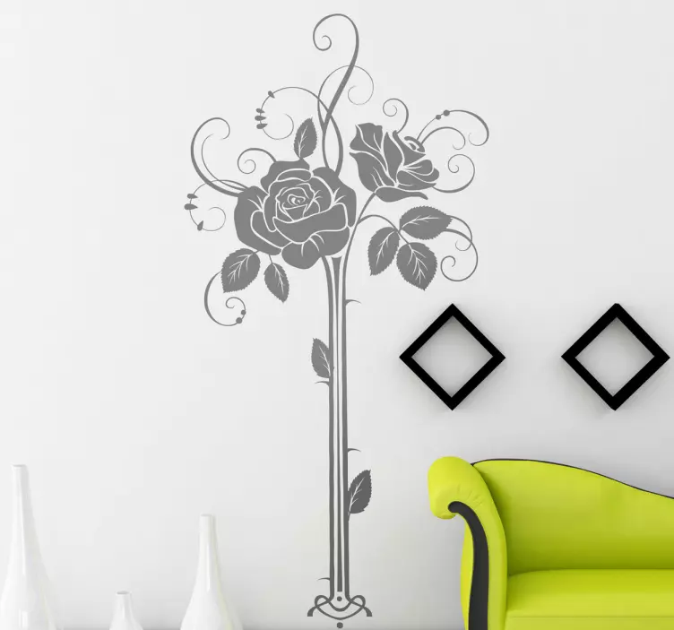 Wandtattoo dekorative Rosen - TenStickers