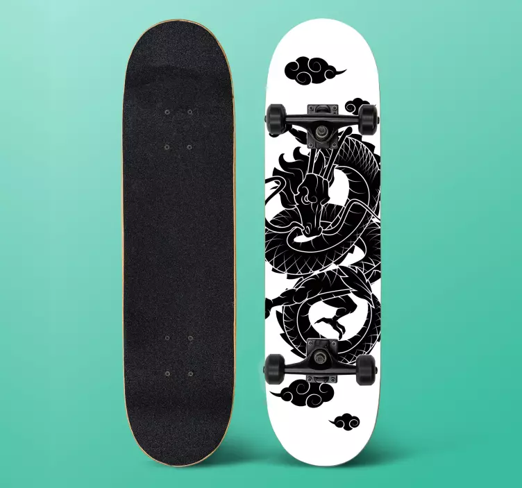 Wandtattoo Dino drachen-skateboard-grafik - TenStickers