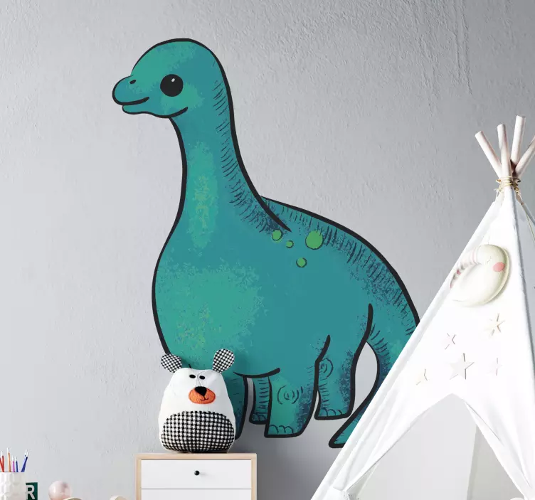 Wandtattoo dino fröhliche dinosaurier figur - TenStickers