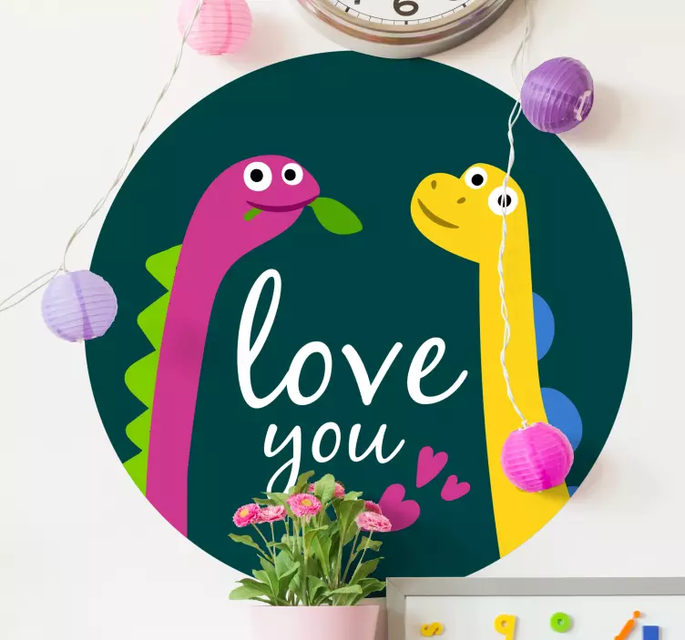 Wandtattoo Dino süße dinosaurierliebe - TenStickers