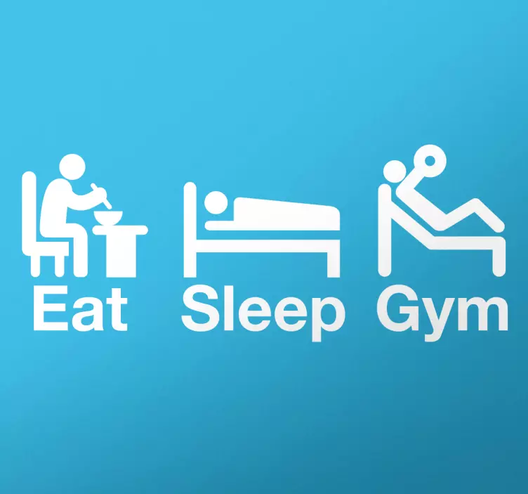 Wandtattoo Eat Sleep Gym - TenStickers