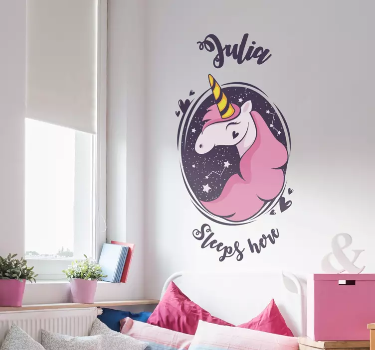 Wandtattoo Einhorn Englisch - TenStickers