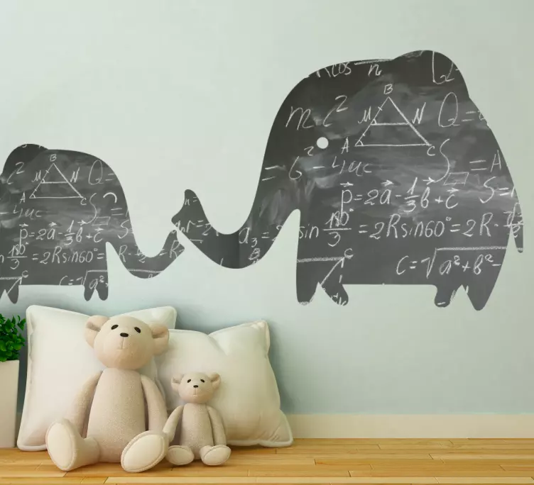 Aufkleber Elefantenfamilie schönes Design - TenStickers