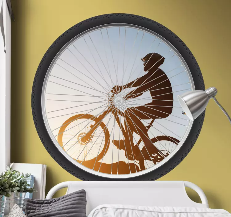 Aufkleber radsport biker silhouette rad - TenStickers