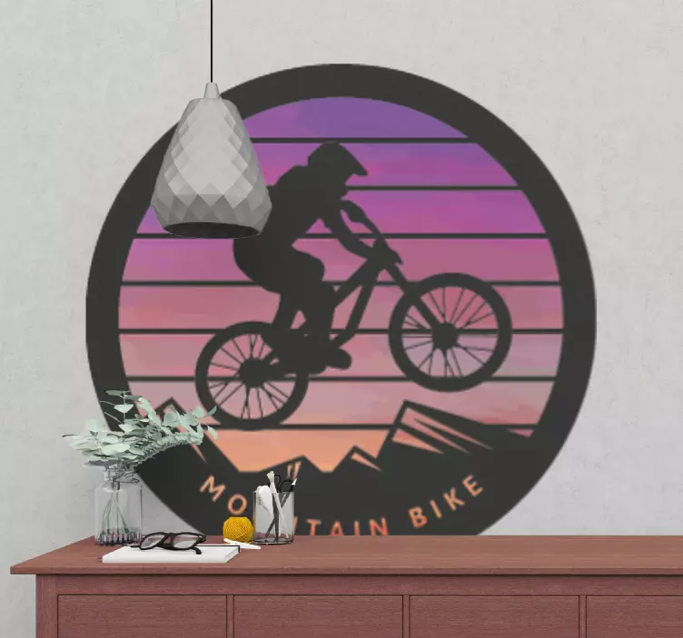 Wandtattoo extremsport mountainbiker silhouette - TenStickers