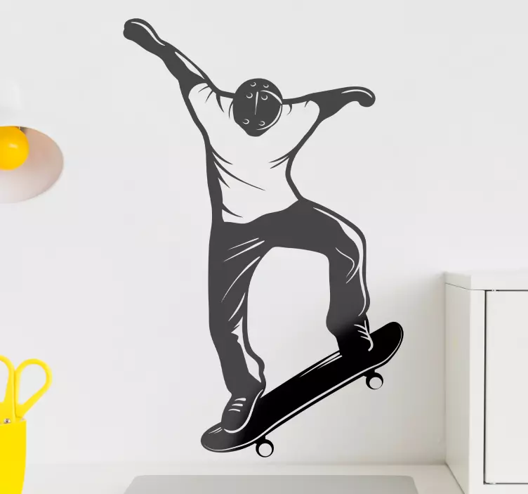 Wandtattoo extremsport skateboarder beim trick - TenStickers