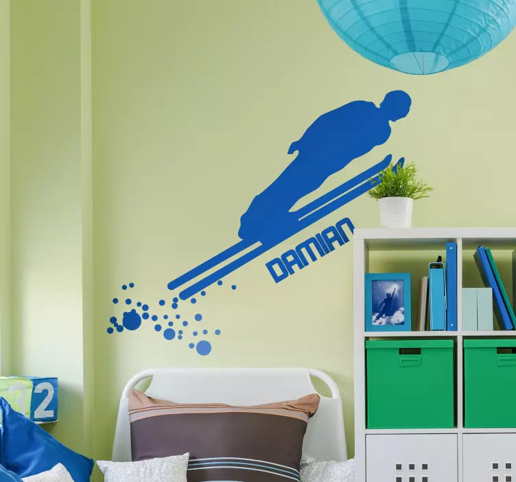 Wandtattoo Extremsport ski-actionfigur - TenStickers