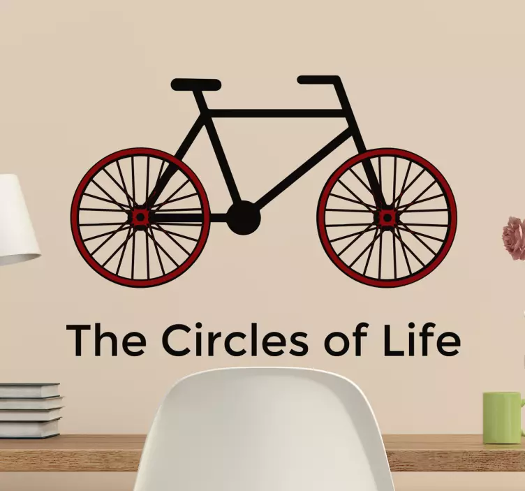 Wandtattoo Fahrrad Circles of Life - TenStickers
