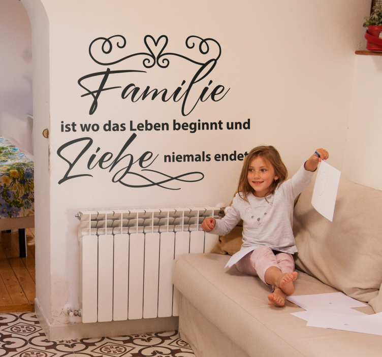 Wandtattoo Wohnzimmer Familiendefinition - TenStickers