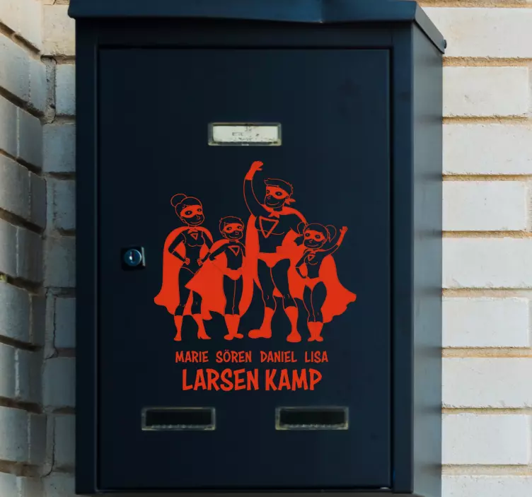 Wandtattoo Figur anpassbare familien-superhelden - TenStickers