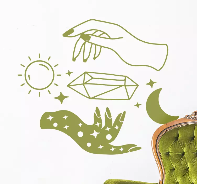 Wandtattoo Figur himmelshand-motiv - TenStickers