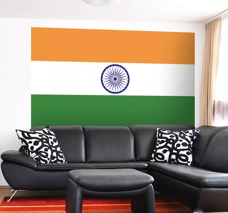 Wandtattoo Flagge Indien - TenStickers