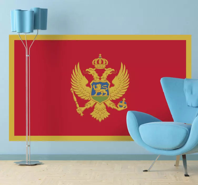 Wandtattoo Flagge  Montenegro - TenStickers