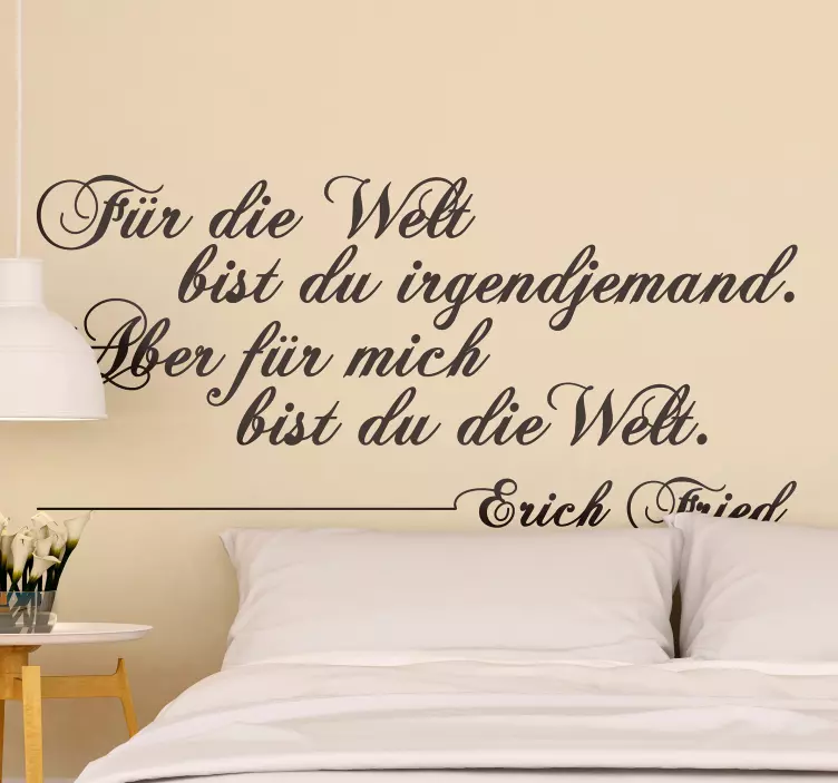 Wandaufkleber Sprüche Du bist meine Welt - TenStickers