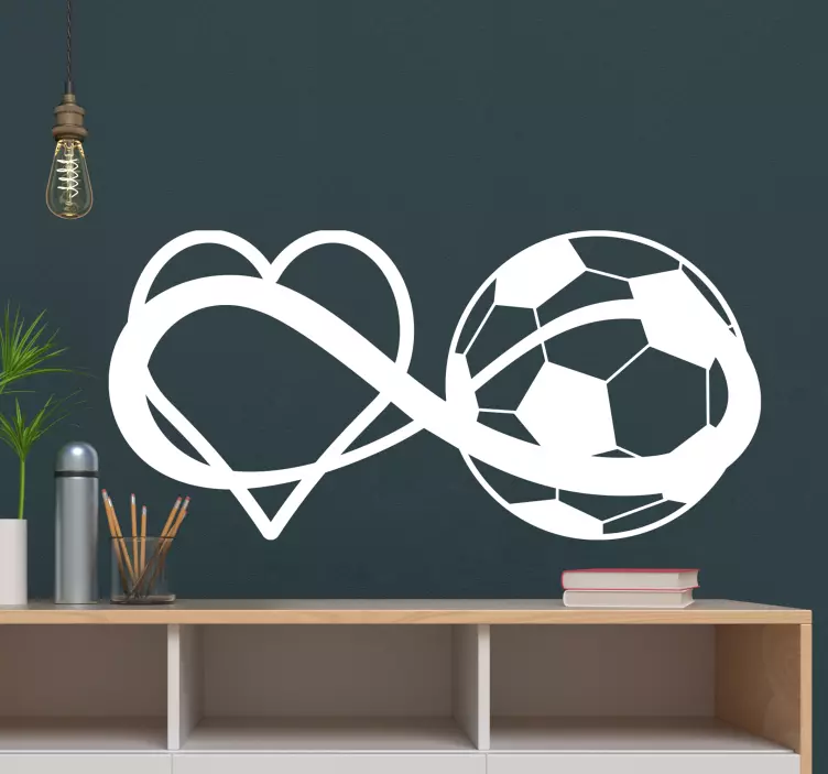Wandtattoo Fußball liebe infinity football - TenStickers