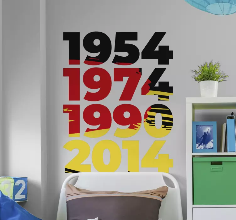 Wandtattoo Fußball WM 54 74 90 14 - TenStickers