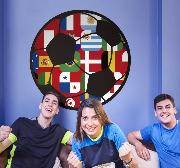 Wandtattoo Fußball WM Teilnehmer - TenStickers