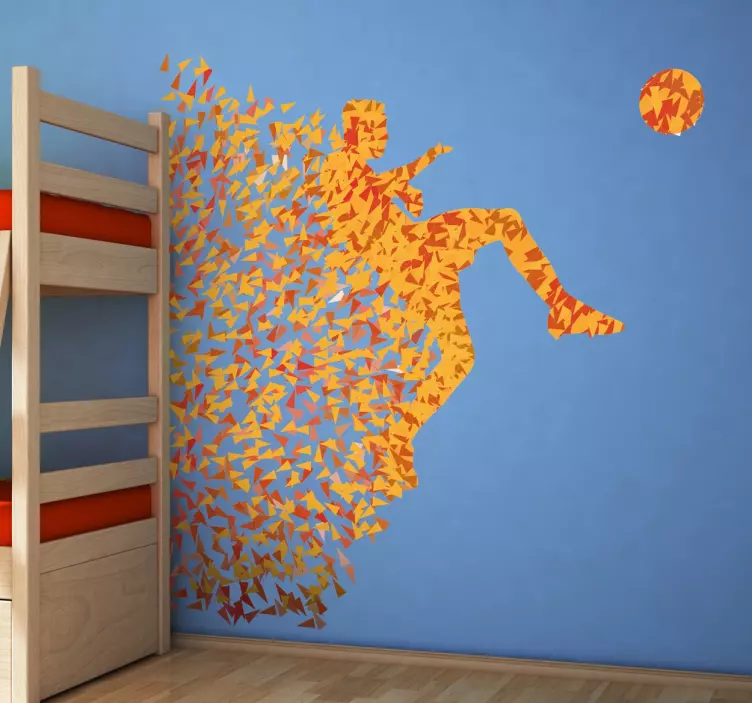 Wandtattoo Fußballer Origami - TenStickers