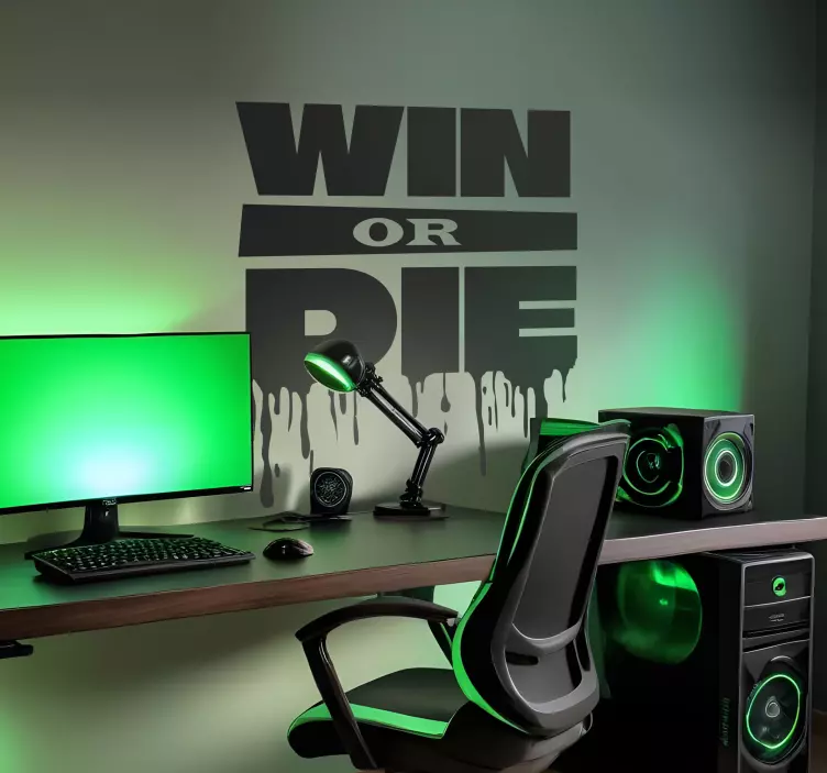 Gamer Wandtattoo gewinne oder sterbe - TenStickers