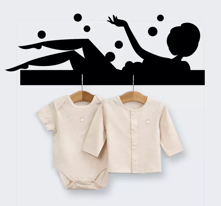 Wandtattoo Garderobe entspannende badewannenszene - TenStickers