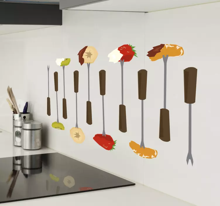 Wandtattoo Gastronomie obstgabelarrangement - TenStickers