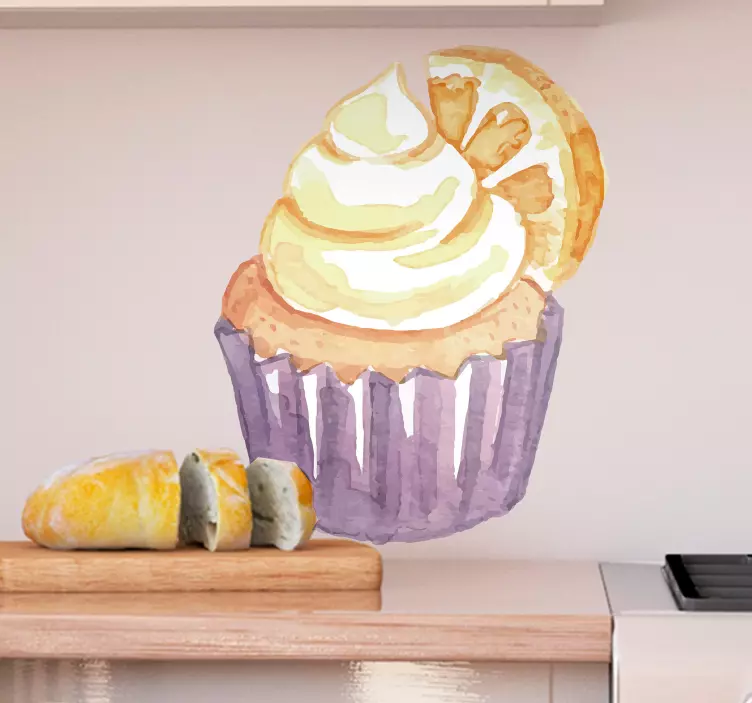 Wandtattoo Gastronomie zitronen-cupcake-genuss - TenStickers