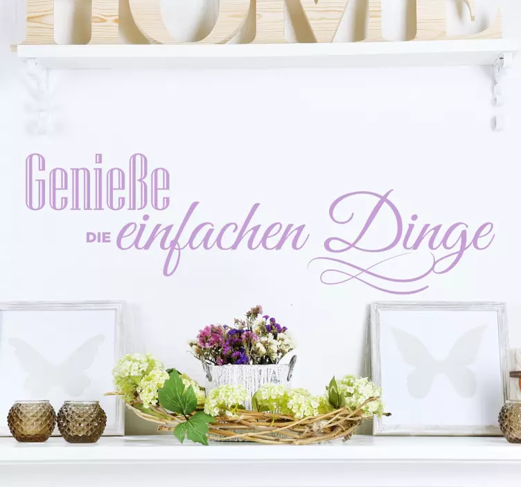 Wandtattoo Badezimmer Genieße die einfachen Dinge - TenStickers