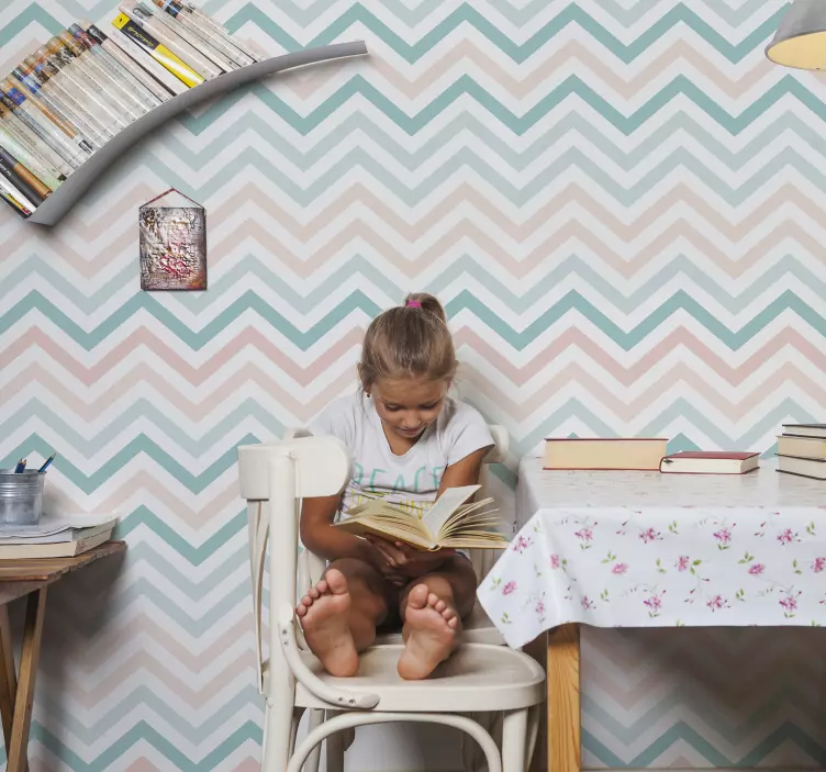 Wandtattoo geometrisch chevron-musterdesign - TenStickers