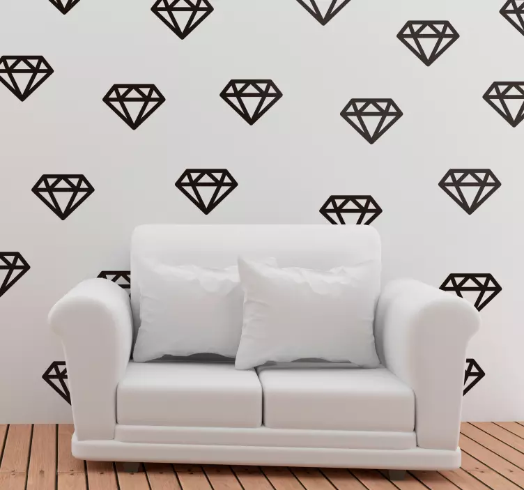 Wandtattoo geometrisch diamant-motiv-anordnung - TenStickers