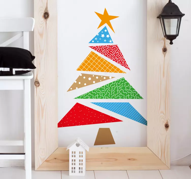 Wandtattoo geometrischer Tannenbaum - TenStickers