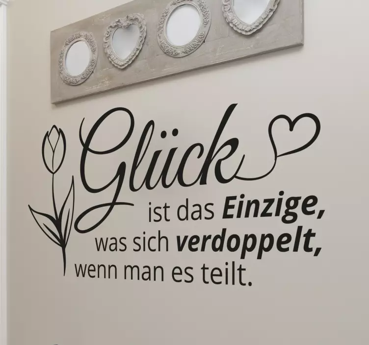 Wandtattoo Wohnzimmer modern Glück ist - TenStickers