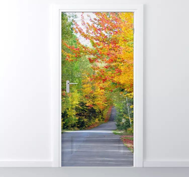 Türaufkleber Herbst Landschaft - TenStickers