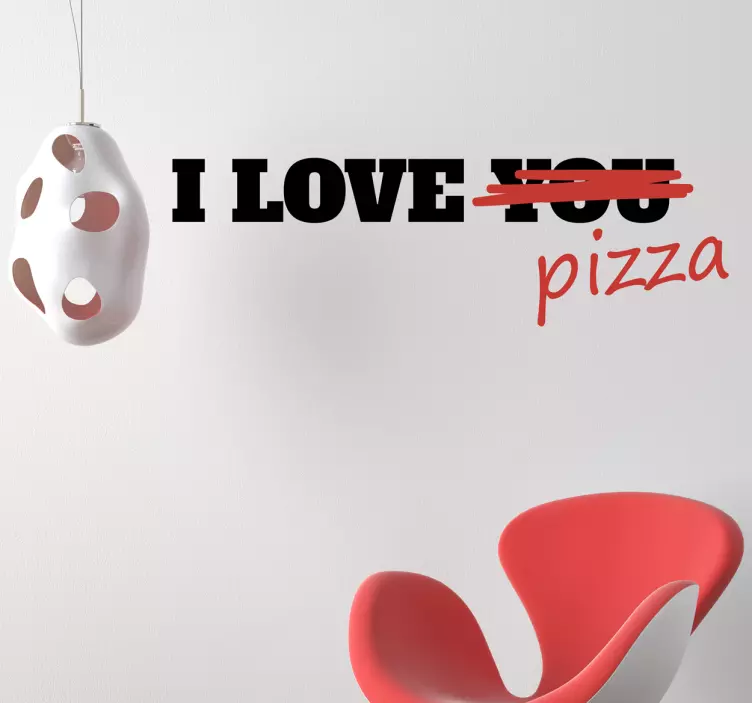Wandtattoo Küche I love pizza - TenStickers