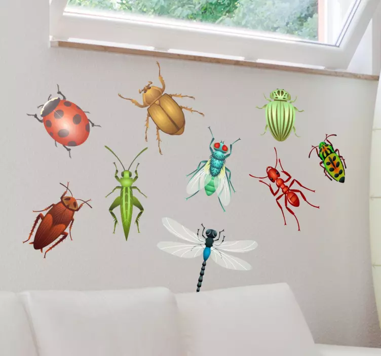 Wandtattoo Insekten Sammlung - TenStickers