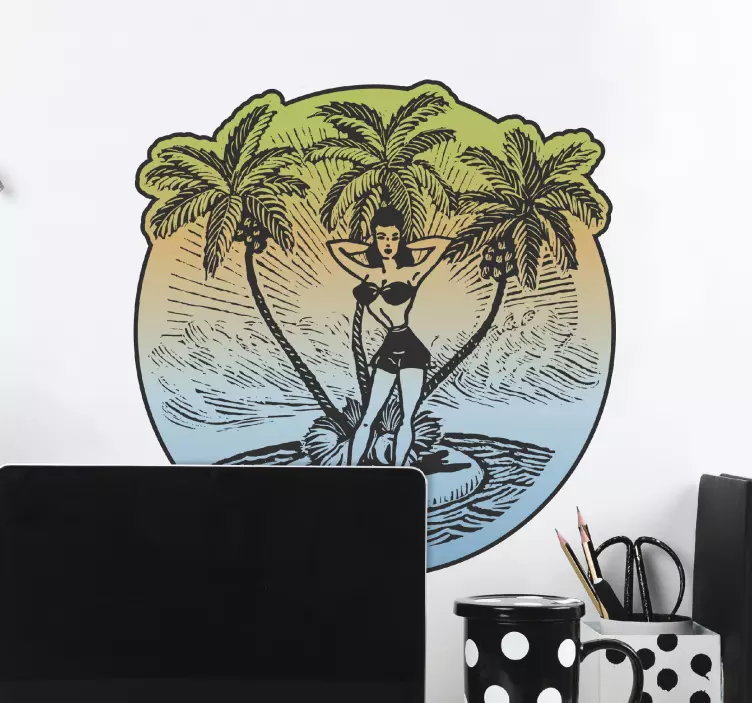 Wandtattoo Maritim Insel Paradies - TenStickers