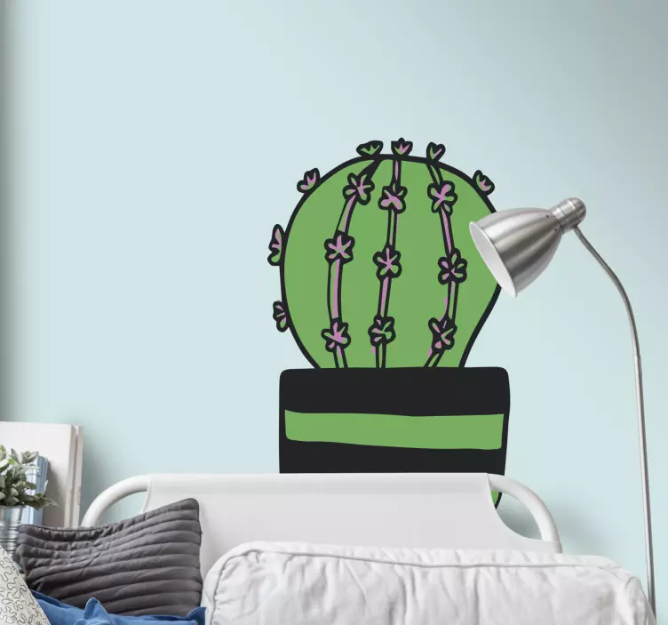 Wandtattoo Jugendzimmer Kaktus Zeichnung - TenStickers