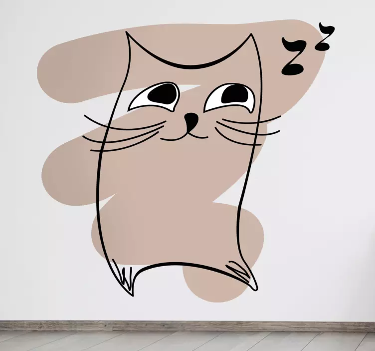 Wandtattoo Katze macht Musik - TenStickers