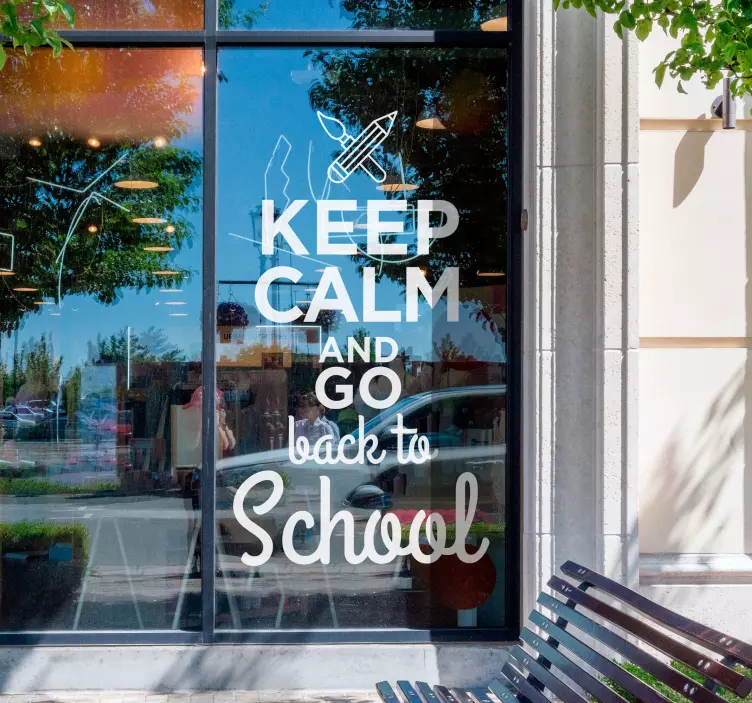 Wandtattoo keep calm back to school - TenStickers