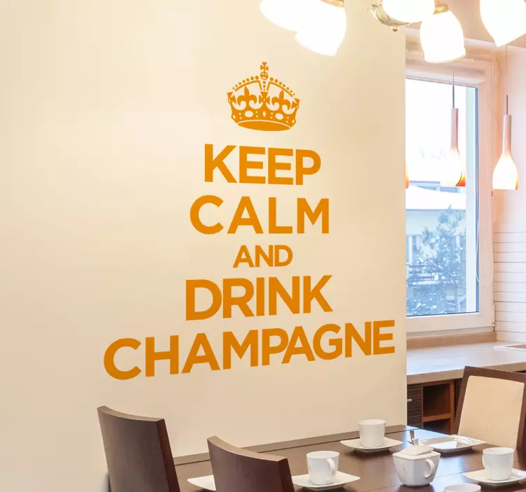 Wandtattoo keep calm champagne - TenStickers