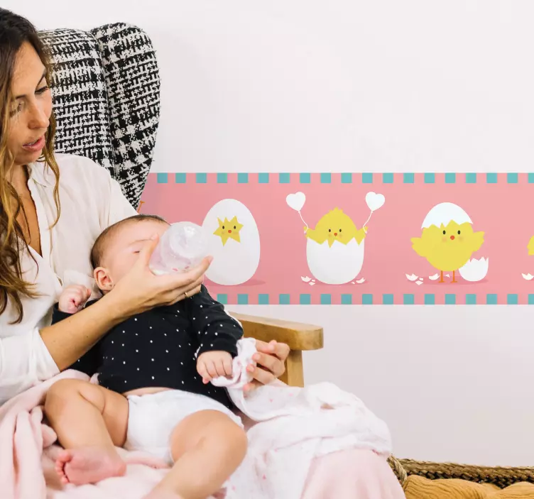 Küken niedlich Bordüre selbstklebend - TenStickers