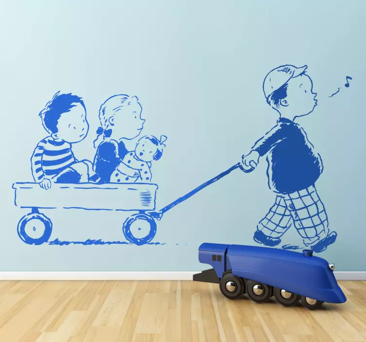 Wandtattoo Kind und Geschwister - TenStickers