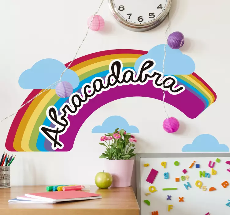 Wandtattoo Kinderzimmer abrakadabra-regenbogen-design - TenStickers