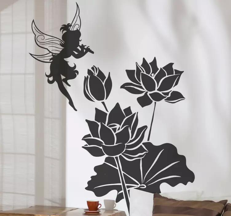 Wandtattoo Kinderzimmer bezaubernde feenflora - TenStickers
