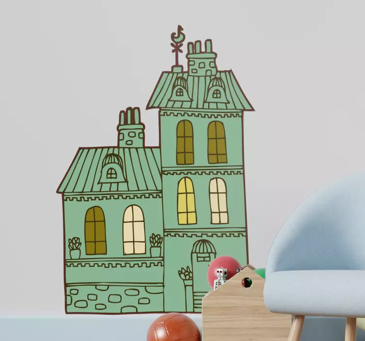 Wandtattoo Kinderzimmer Burg - TenStickers