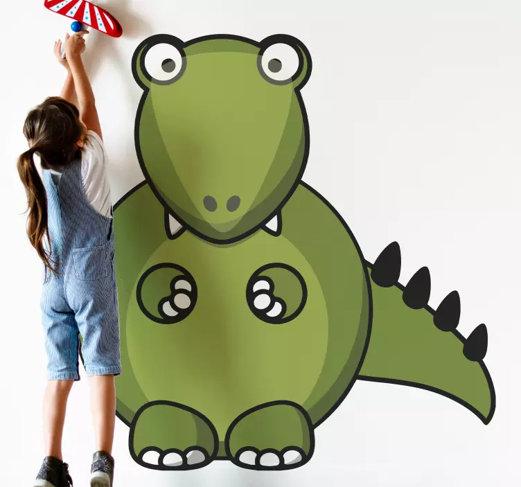 Wandtattoo kinderzimmer fröhlicher dinosaurier charakter - TenStickers