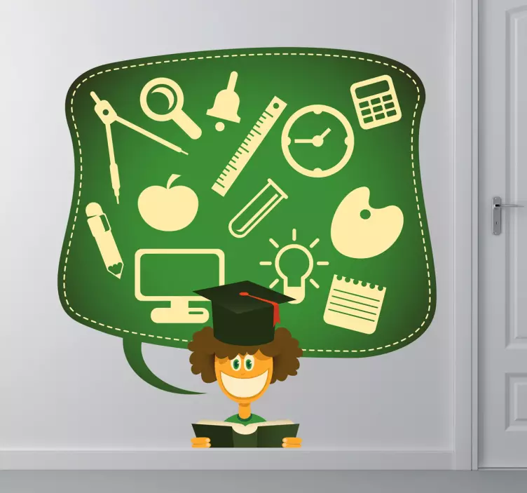 Wandtattoo Kinderzimmer illustration zum thema abschluss - TenStickers