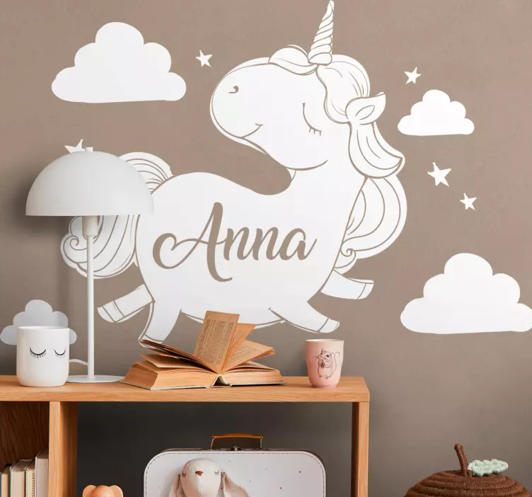 Wandtattoo Kinderzimmer individuelles einhorn-design - TenStickers